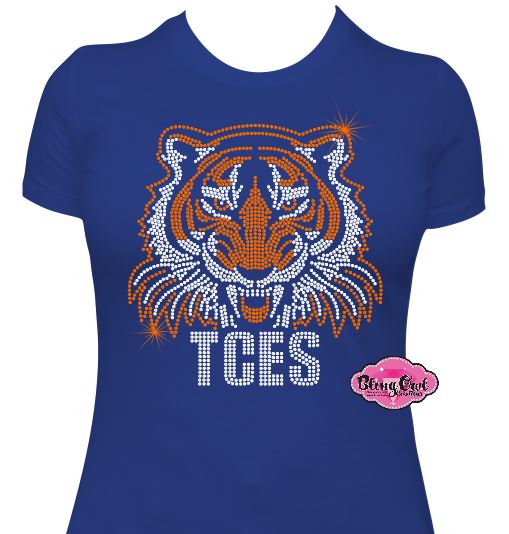 TCES Tiger Face Womens Fitted Tshirt