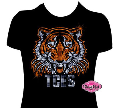 TCES Tiger Face Womens Fitted Tshirt