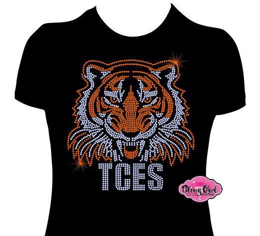 TCES Tiger Face Womens Fitted Tshirt