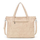 Tan Cream Large Tote Bag with special strap