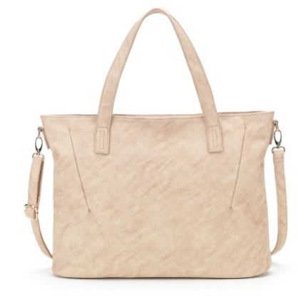 Tan Cream Large Tote Bag with special strap