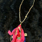 Tassle & Pearl Necklace Multi color