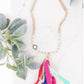 Tassle & Pearl Necklace Multi color