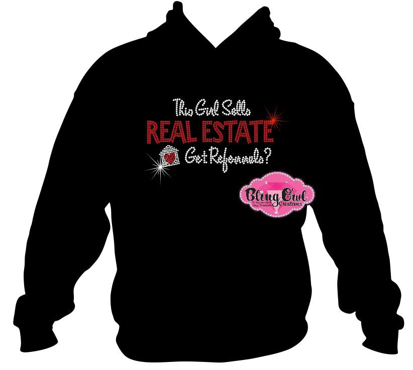 Real Estate Agent Tshirt sparkle bling potential clients open houses networking events real estate market referrals tshirt