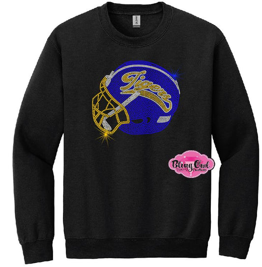 Tigers Helmet Crewneck Adult Unisex