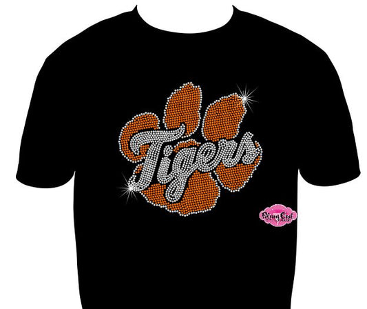 TCES Orange Tigers Paw Unisex Tshirt