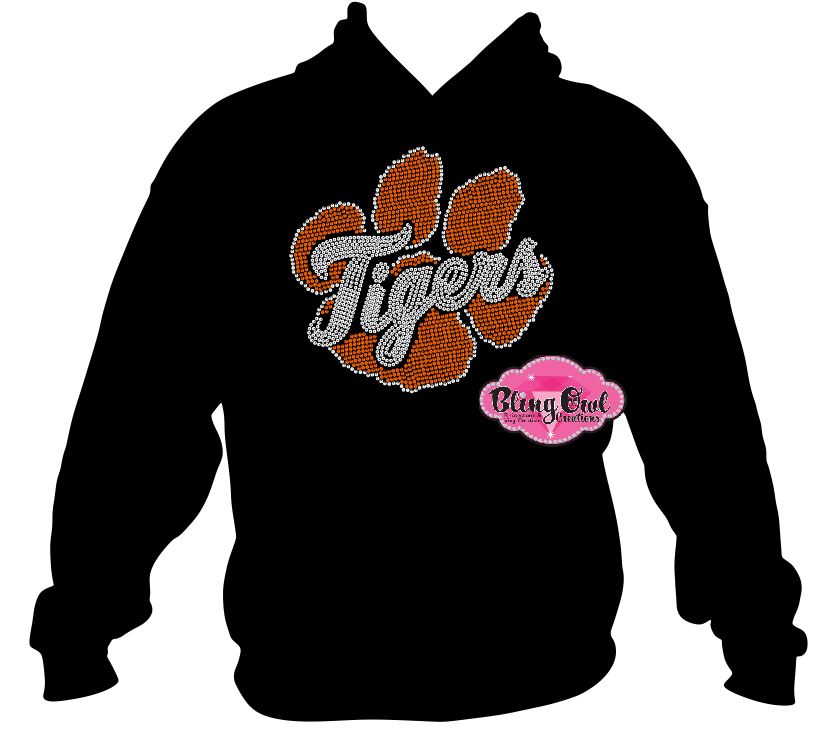tigers_spirit_wear team sweatshirt rhinestones sparkle bling