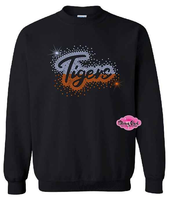 Tigers Scatter Large 2 Color Crewneck