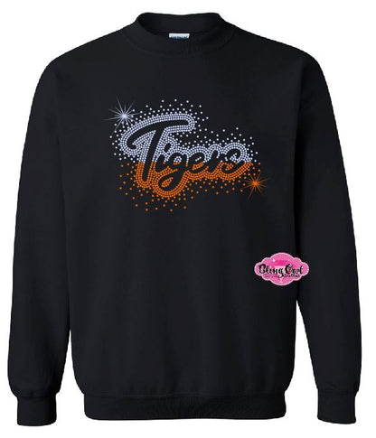 Tigers Scatter Large 2 Color Crewneck