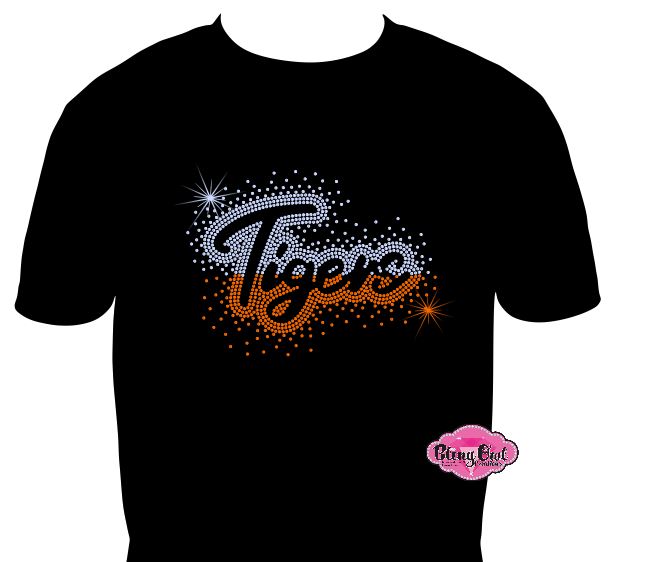 Tigers Scatter Large 2 Color Unisex Tshirt