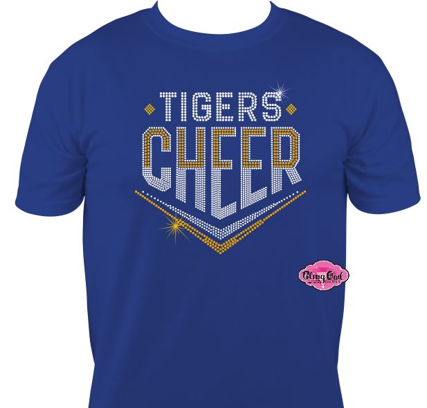 Tigers Arrow Cheer Unisex Adult Tshirt
