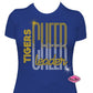 Tigers Cheerleader Tall Womens Fitted Adult