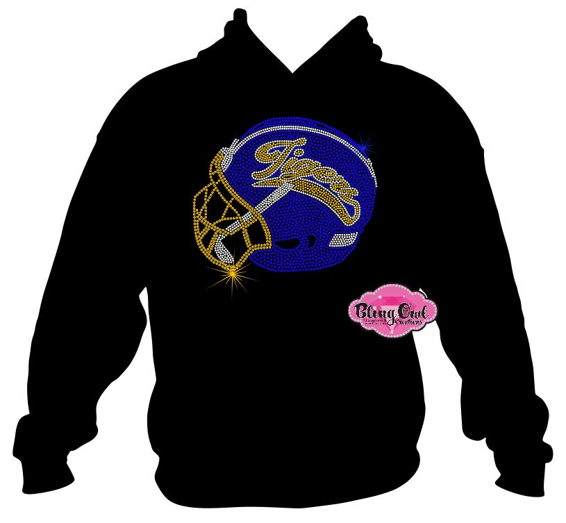 Tigers Helmet Sweatshirt Hoodie Adult Unisex