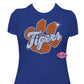 TCES Orange Tigers Paw Womens Fitted Tshirt