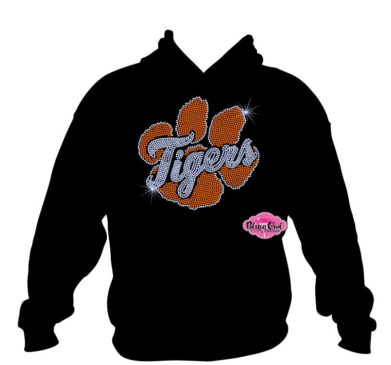 TCES Orange Tigers Paw Sweatshirt