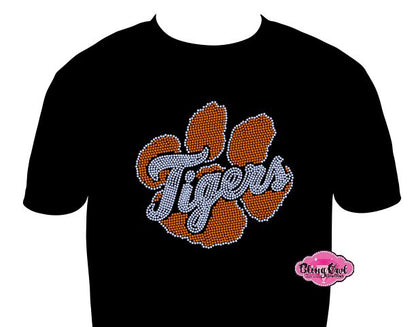 TCES Orange Tigers Paw Unisex Tshirt