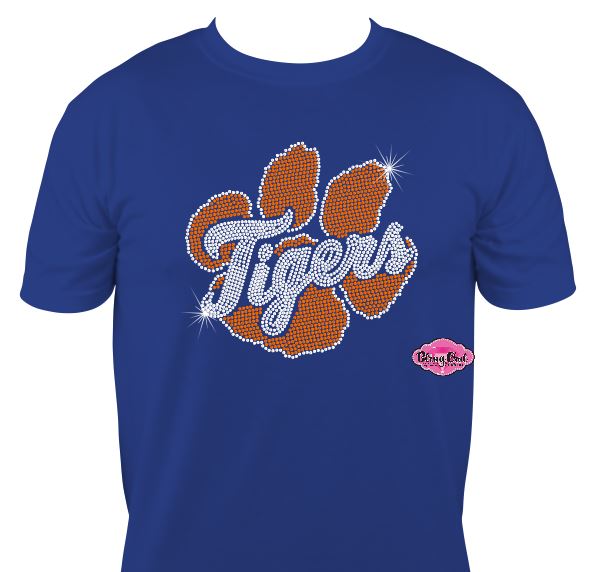 TCES Orange Tigers Paw Unisex Tshirt