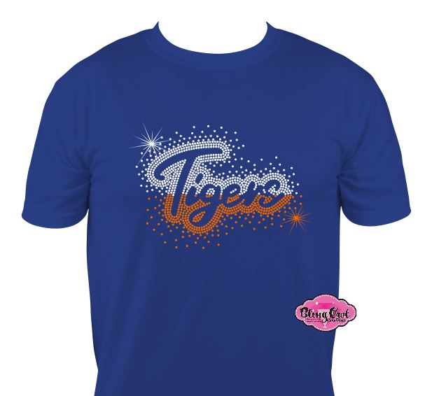 Tigers Scatter Large 2 Color Unisex Tshirt
