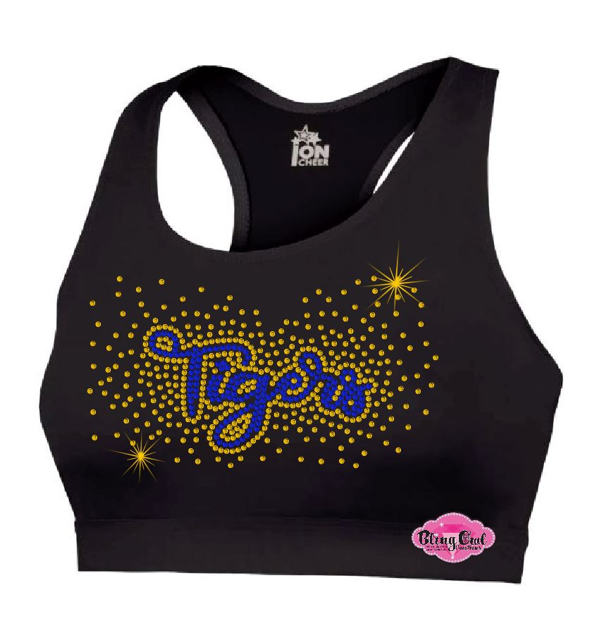 Tigers Cheer Adult Sports Bra