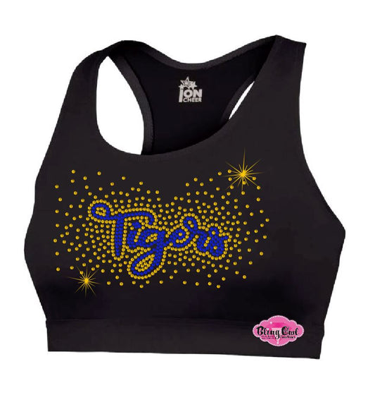 Tigers Cheer Adult Sports Bra