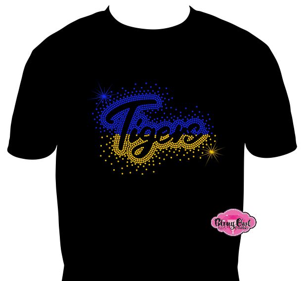 Tigers Cursive Scatter 1 Unisex Tshirt