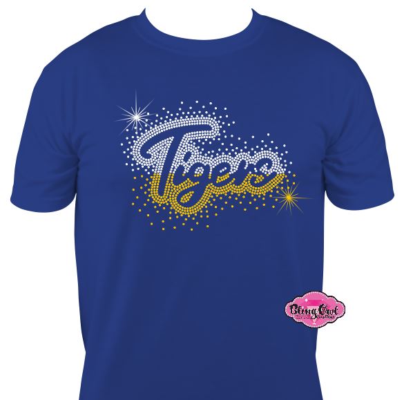 Tigers Cursive Scatter 1 Unisex Tshirt