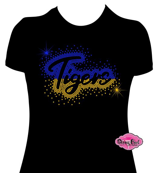 Tigers Cursive Scatter 1 Womens Fitted Tshirt