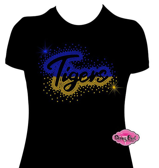 Tigers Cursive Scatter 1 Womens Fitted Tshirt