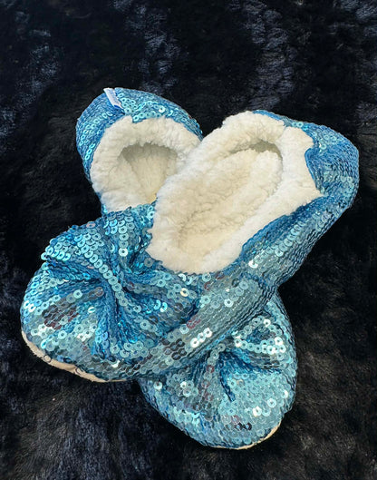Sequin Slippers - Turquoise