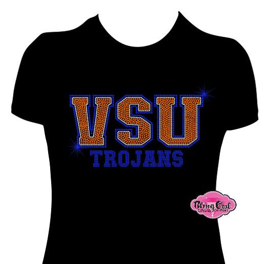 VSU Trojans Scoop Neck Womens Fitted
