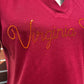 VT Virginia Tech Script Burgundy Vneck Dress Blouse