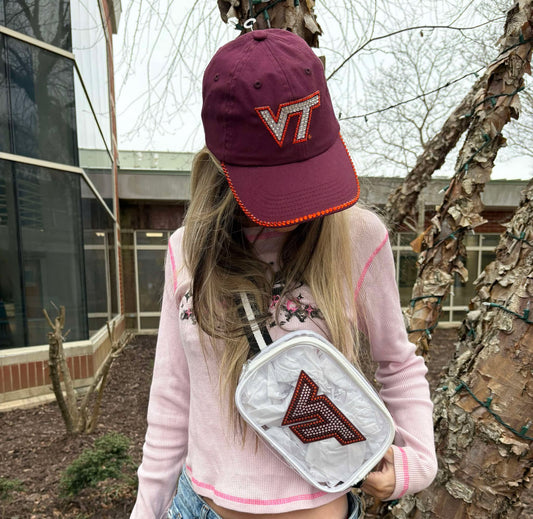 Virginia Tech Bling Clear Fanny Pack Stadium Bag