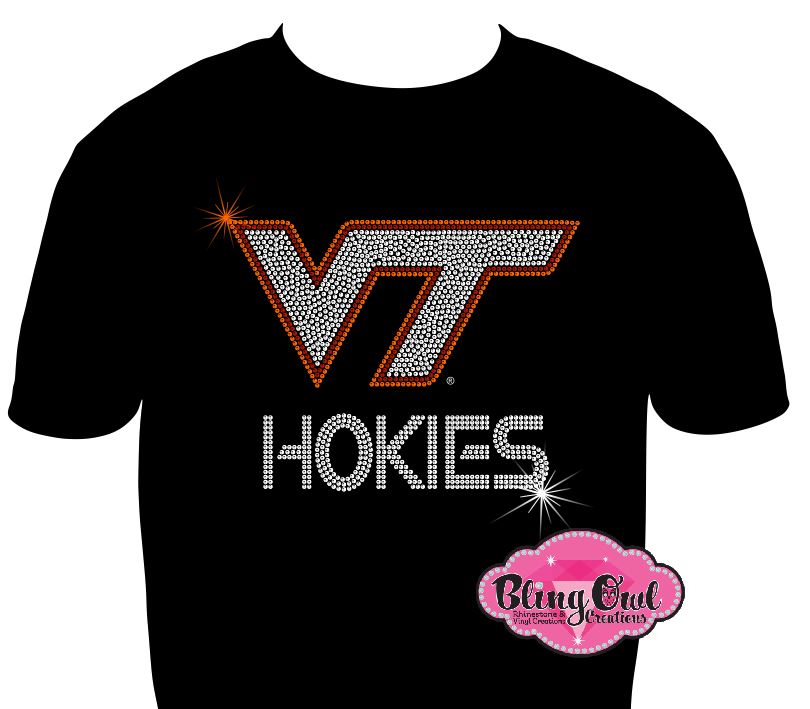 Virginia Tech Hokies Logo (Rhinestone Design)