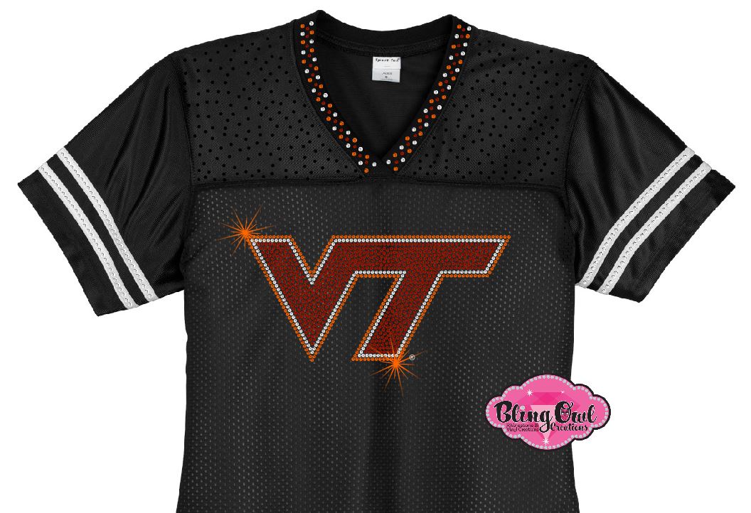 Virginia Tech Football Bling Jersey