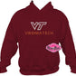 VT Virginia Tech line Logo Hoodie Sweatshirt