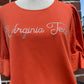 VT Virginia Tech Bling Puff Sleeve Blouse – Orange Top