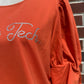 VT Virginia Tech Bling Puff Sleeve Blouse – Orange Top