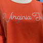 VT Virginia Tech Bling Puff Sleeve Blouse – Orange Top