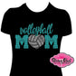 volleyball_mom_heart design shirt glam_vibes_outfit rhinestones sparkle bling volleyball mom