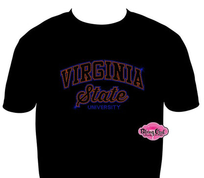VSU Virginia State Arch Script Scoop Neck Unisex Tee