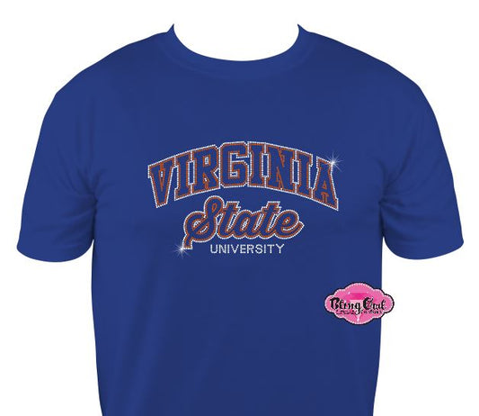 VSU Virginia State Arch Script Scoop Neck Unisex Tee