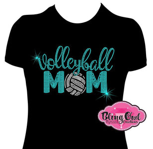 volleyball_mom design shirt glam_vibes_outfit rhinestones sparkle bling 