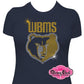 western_branch bruins face school logo spirit_wear rhinestones sparkle bling