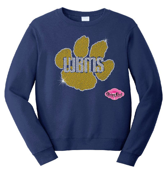 WBMS Paw Outline Crewneck Adult Unisex