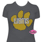 WBMS Paw Outline Womens Fitted Short Sleeve