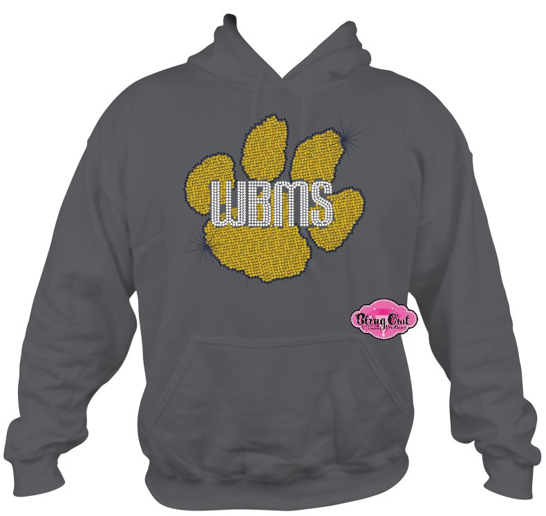 WBMS Paw Outline Sweatshirt Hoodie Adult Unisex