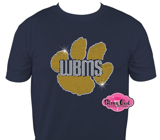 WBMS Paw Outline Unisex Adult Short Sleeve