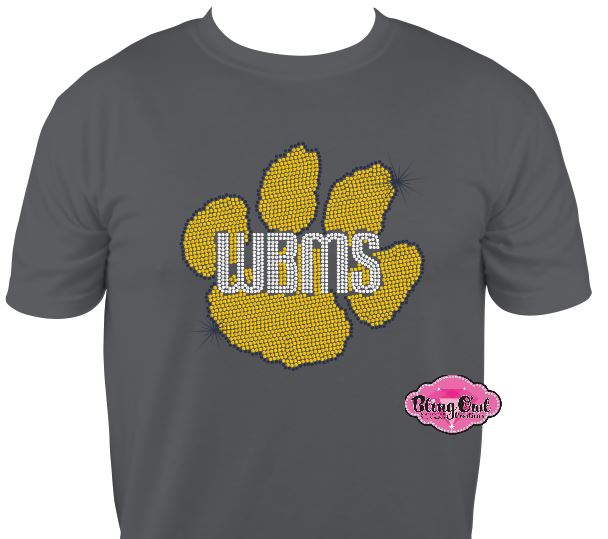 WBMS Paw Outline Unisex Adult Short Sleeve