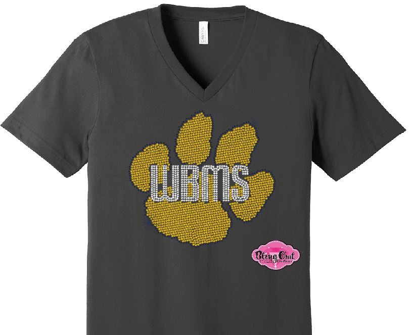 WBMS Paw Outline Vneck Adult Unisex