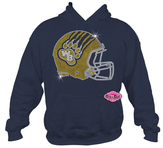 WB Paw Helmet Sweatshirt Hoodie Adult Unisex